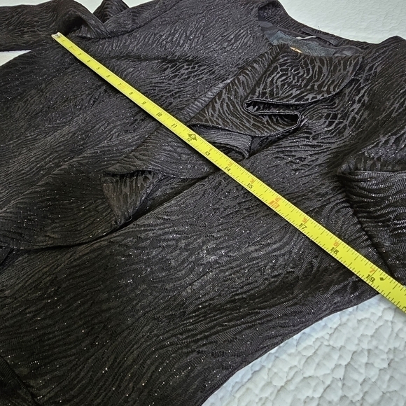 BASLER Metallic Ruffle Peplum Blazer Jacket - Picture 10 of 14